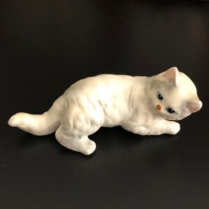 Vintage White Cat Figurine